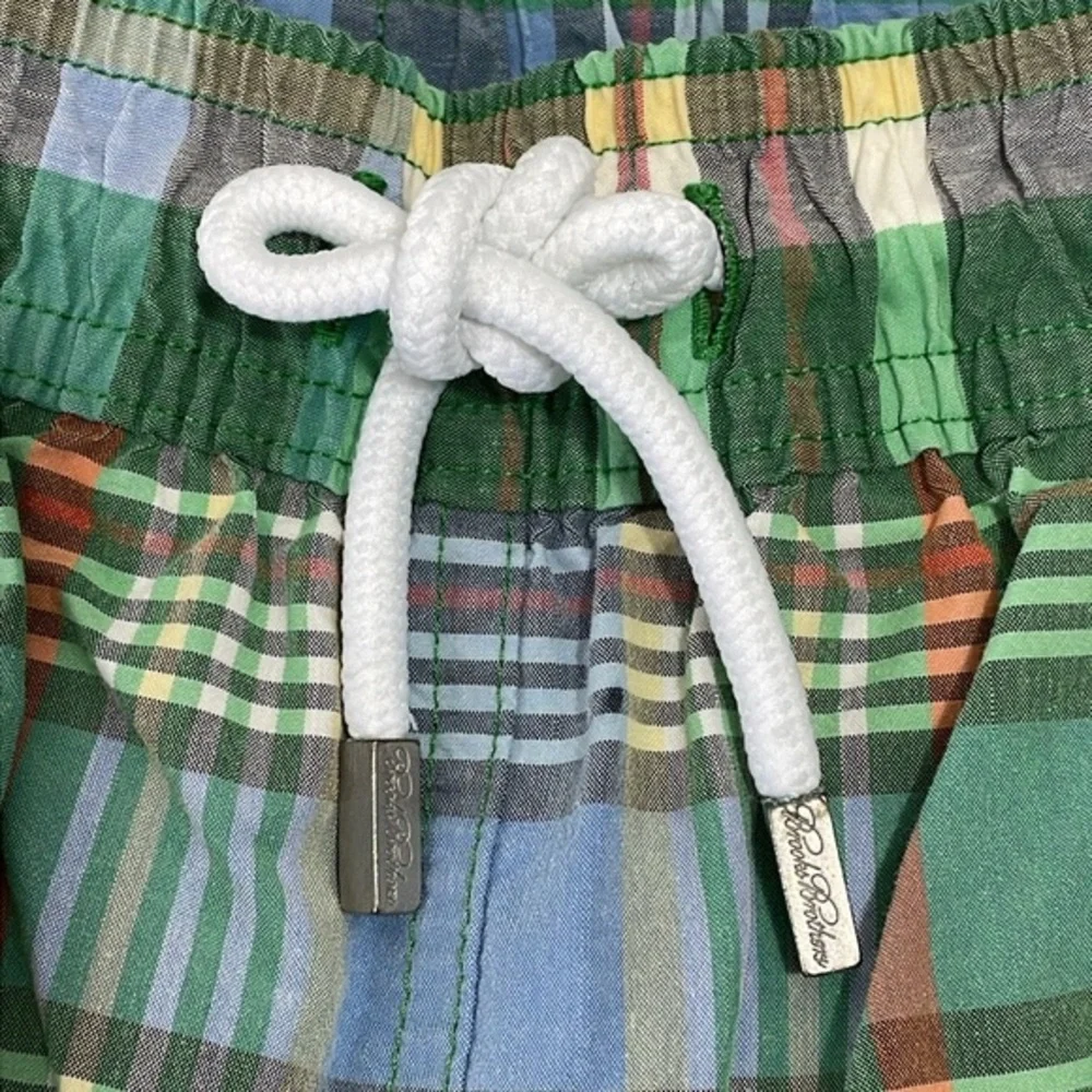 Brooks Brothers men’s Size Small plaid‎ swim trunks shorts. 7
